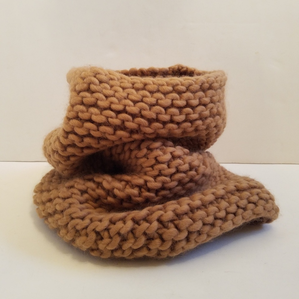 HORTENSIA Chunky Knit Wool Infinity Scarf Muffler